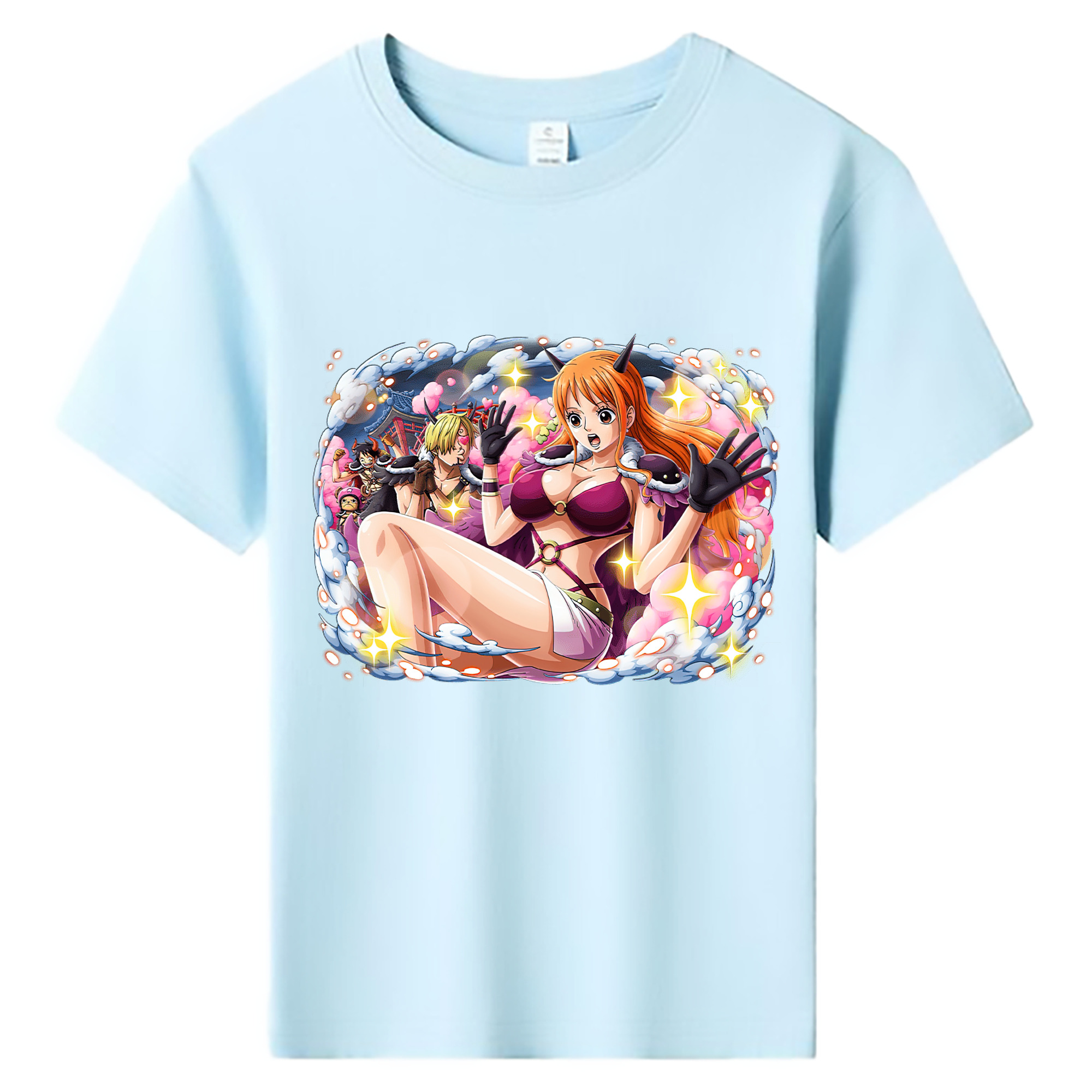 （画像用） ワンピース ナミ ONE PIECE Nami 綿100％キッズTシャツ（フロントプリント）